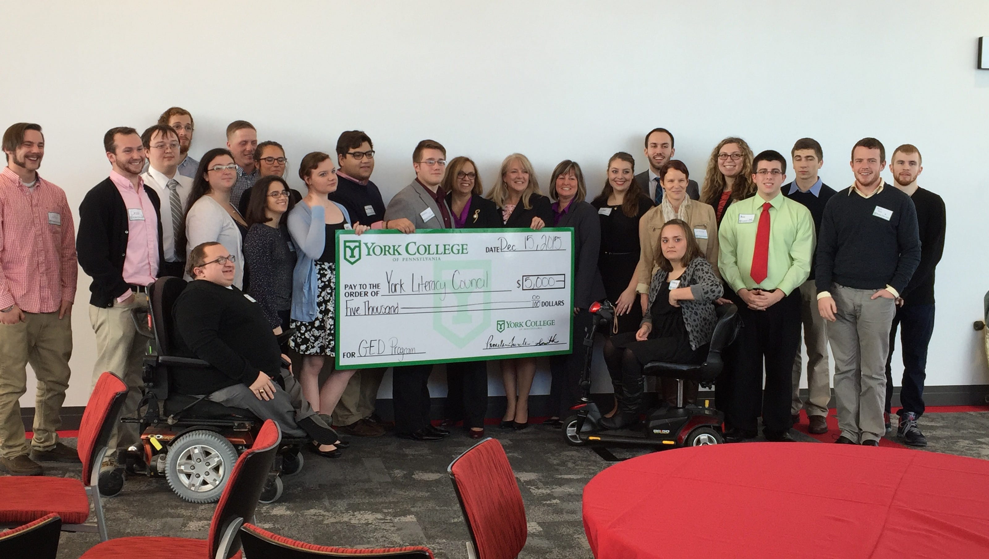 York College class awards grant for GED program