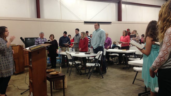 Falcon Baptist Church held Sunday service after a tornado hit the neighborhood on Dec. 23.