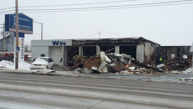 A fire heavily damaged Windows of Wisconsin on Velp Avenue on Tuesday night.