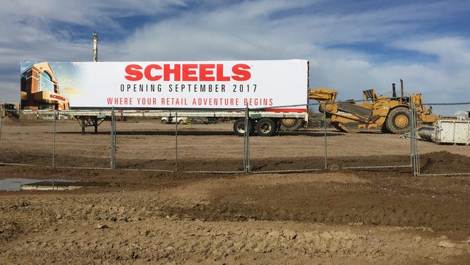 Construction is underway on a 260,000-square-foot Scheels sporting goods store at 2534 in Johnstown.