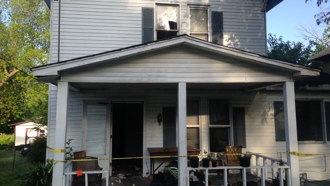 A Thursday morning fire damaged this house at 719 Hays Avenue in Jackson.