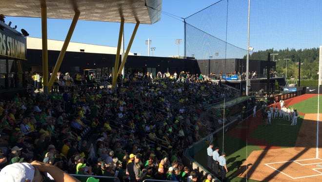 Oregon hosts UCLA in NCAA super regional softball at Jane Sanders Stadium in Eugene.