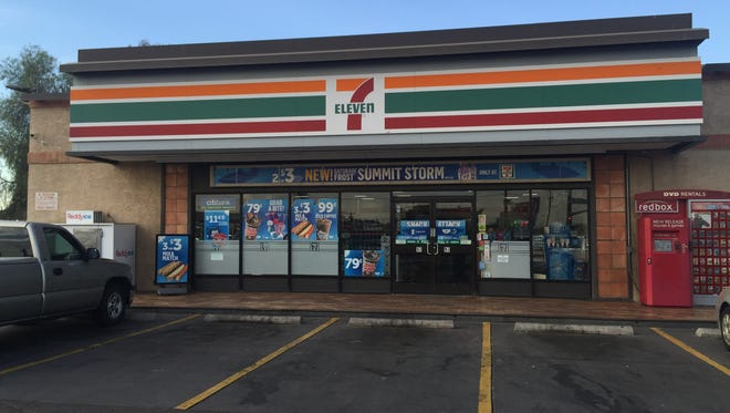 An armed robber fired shots and a clerk was struck at the 7-Eleven at 2401 E. McDowell Road on June 22, 2016.