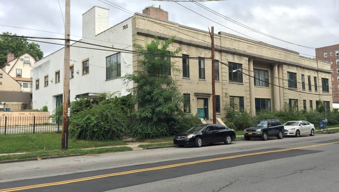 A commercial building at 705 Bronx River Road in Yonkers that is proposed to be razed for  luxury rental apartments.