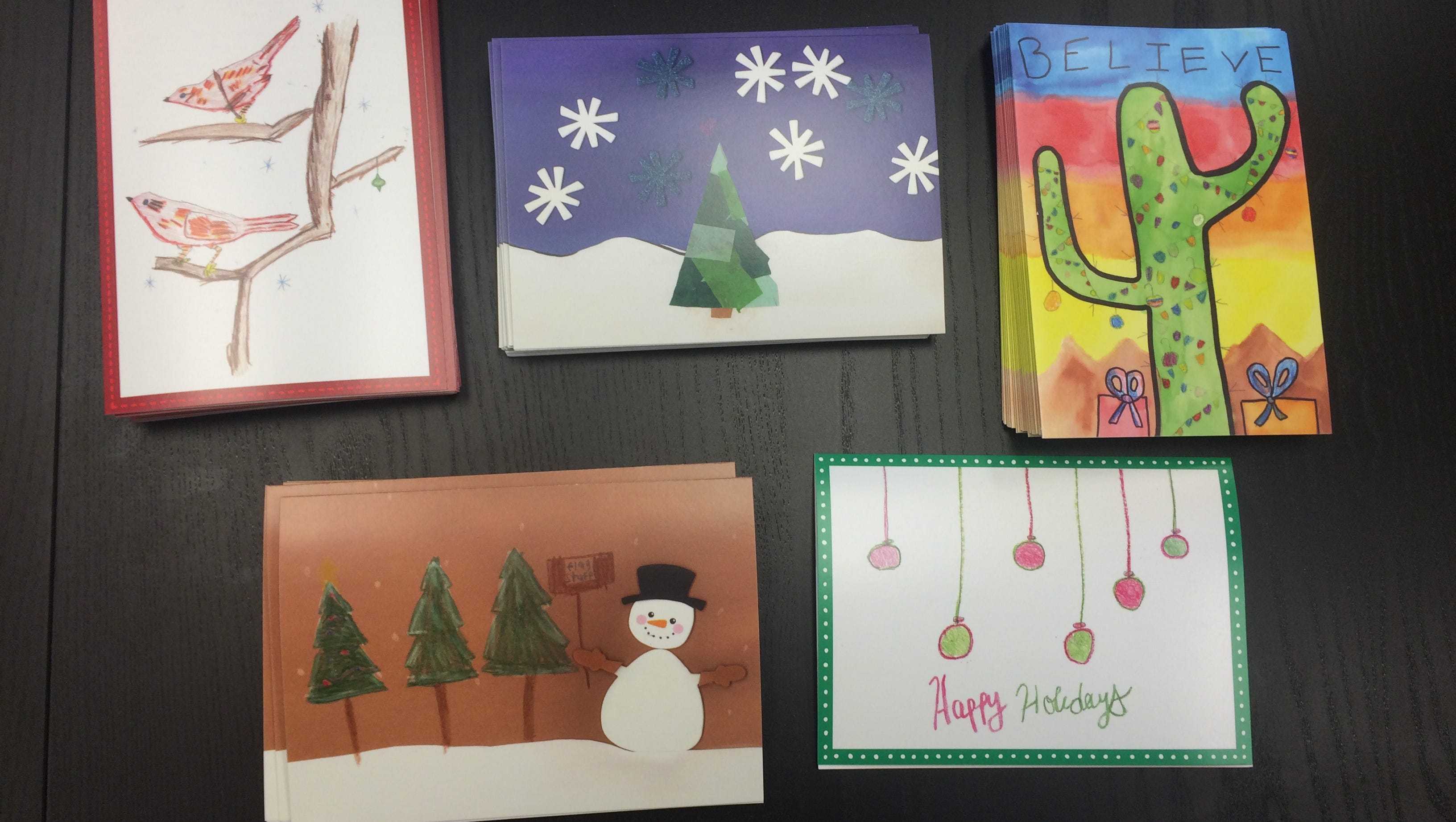 Young Artists Watch Their Phoenix Children S Hospital Holiday Cards Roll Off The Presses