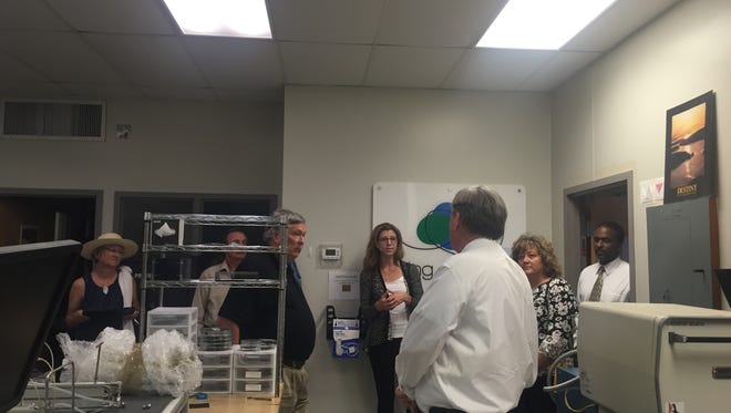 Members of the Jump Start Committee met Tuesday to tour space within the Collins Building.