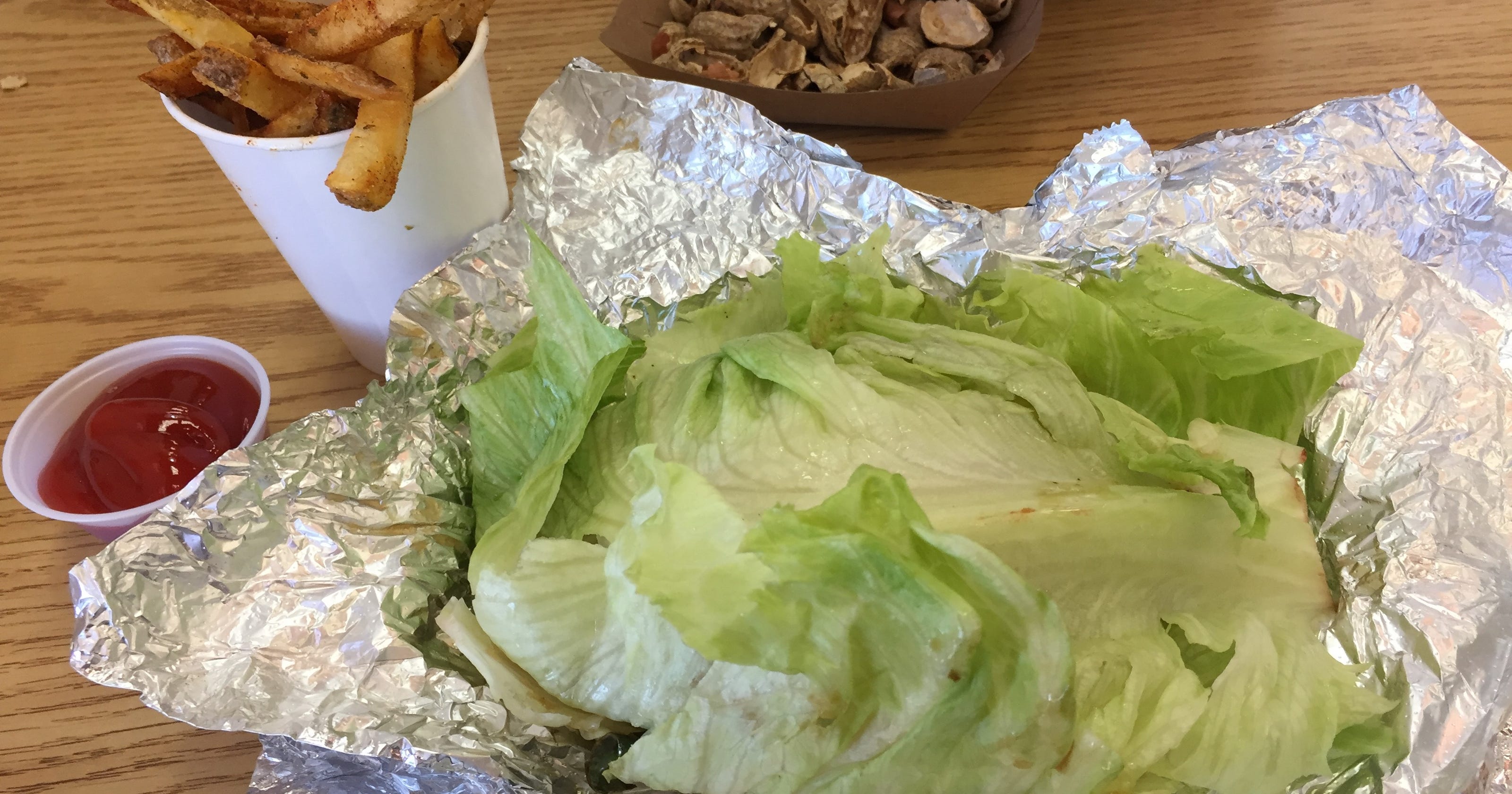 Nix bun for Five Guys' almost guiltfree lettuce burger