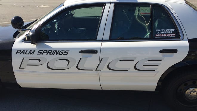 Palm Springs police closed a portion of Palm Canyon Drive after a collision Saturday/.