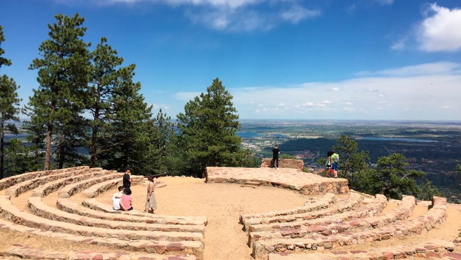 This May 2017 photo shows the Sunrise Amphitheater on Flagstaff Mountain in Boulder. Boulder and San Miguel counties have joined the city of Boulder in suing ExxonMobil and Suncor Energy, accusing the giant energy corporations of “reckless actions and damages” in helping to cause global climate change.
