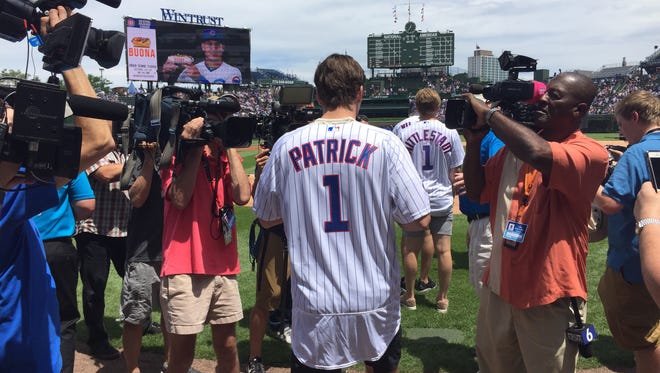 Nolan Patrick said he was more nervous about throwing the first pitch at Wrigley Field Wednesday than he was about Friday's draft.