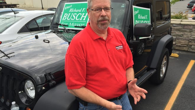 Richard Busch during the August 2015 Yale city election.