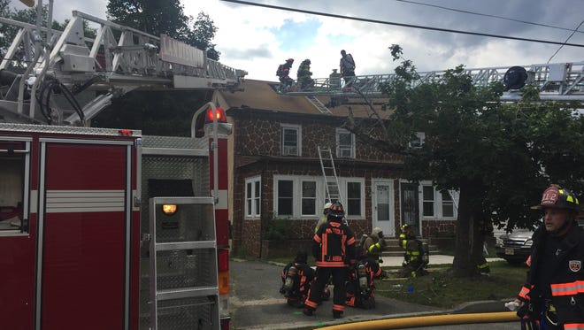 Several fire departments responded to the fire call in the 100 block of South Franklin Street in Buena on June 28, 2018.