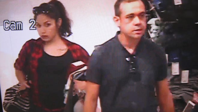 El Paso County Sheriff’s Office officials are asking for the public's help in locating three suspects in the theft of a credit card and its use at a department store.