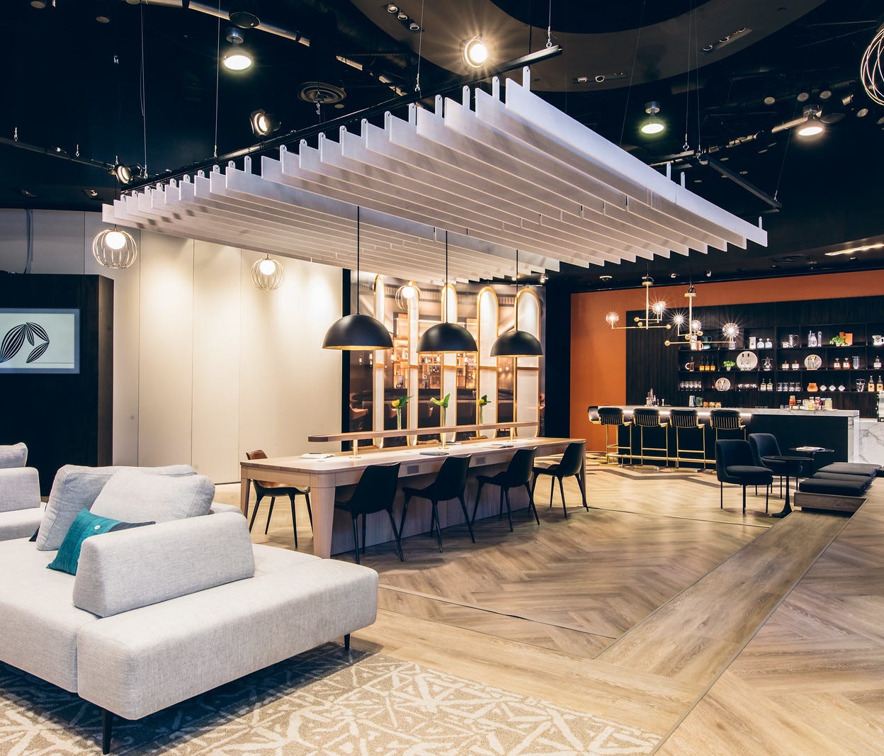 Marriott International showcased its new Sheraton lobbies in New York.