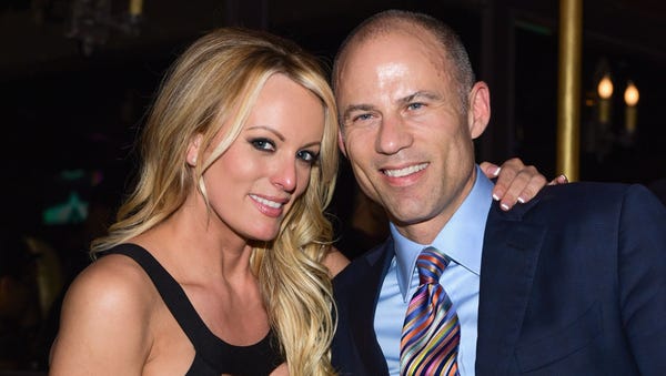 Adult film actress Stormy Daniels and her...