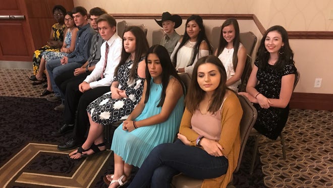 Forty-five high school seniors-to-be were honored at the Star Student banquet Tuesday at Abilene Christian University, including this group of Silver Star Student award winners.