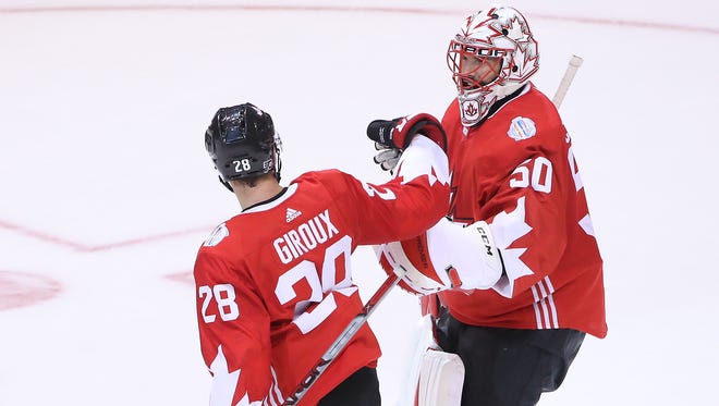 Claude Giroux and Team Canada have advanced to the semifinals.