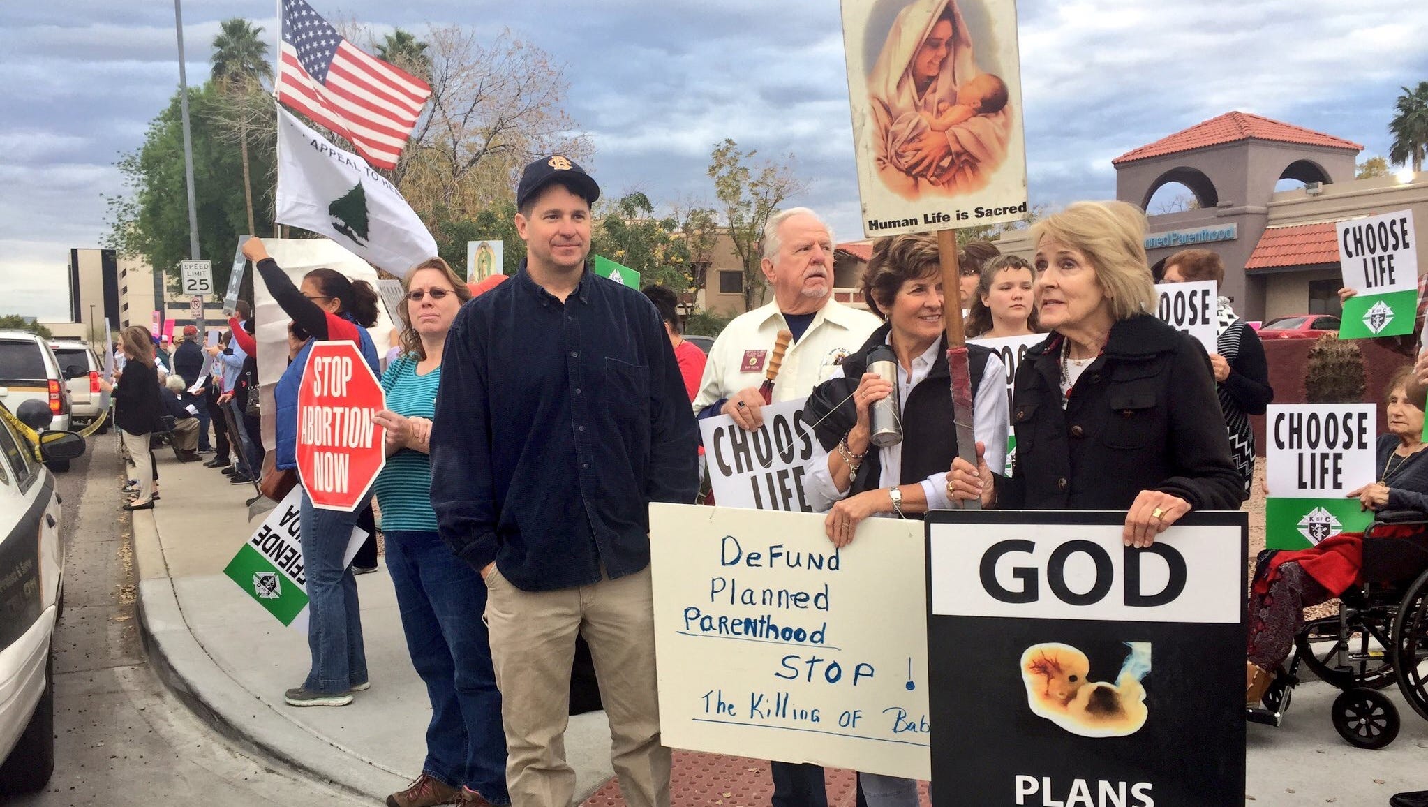 Rallies For And Against Abortion Rights At Planned Parenthood In Glendale Close Clinic For The Day