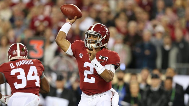 Jalen Hurts figures to be a potential Heisman Trophy contender as a sophomore next season.