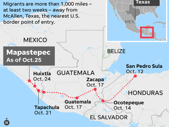 Migrant caravan: where are they, when will they get to the  