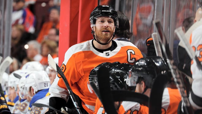 Flyers captain Claude Giroux had six points in four games last week, all wins.