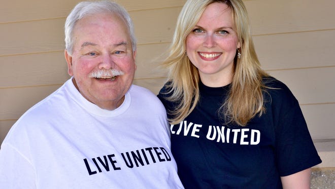Father/daughter duo Dennis and Annie Elmer are the new co-chairmen of this year's United Way campaign.
