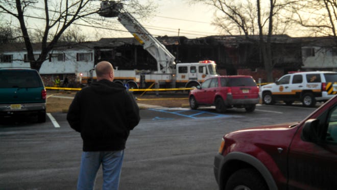 At least 11 families have been displaced following a fire at an apartment complex on Chestnut Lane in Deptford Sunday afternoon. The American Red Cross provided emergency assistance to 27 people, including food, clothing and infant supplies.