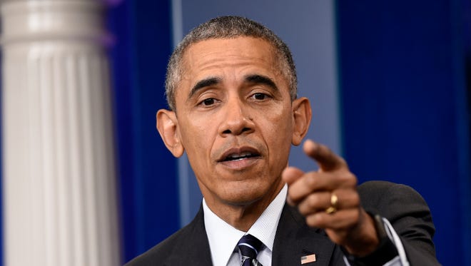 In this Feb. 5, 2016, photo, President Barack Obama speaks during a news conference in the Brady Press Briefing Room in Washington. Nine years ago to the day, Obama stood before the Old State House in Springfield and announced his run for president, declaring that "the ways of Washington must change." On Wednesday, Obama returns to the Illinois capital at the twilight of his political career, pleading once again for the type of national unity that has eluded him as president. (AP Photo/Susan Walsh)