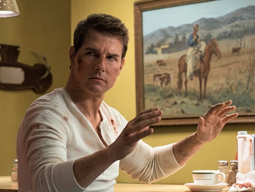 Tom Cruise reprises his role as Jack Reacher in the