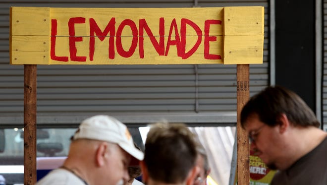 Young entrepreneurs setup stands across Wichita Falls for Lemonade Day Saturday, May 5, 2018.