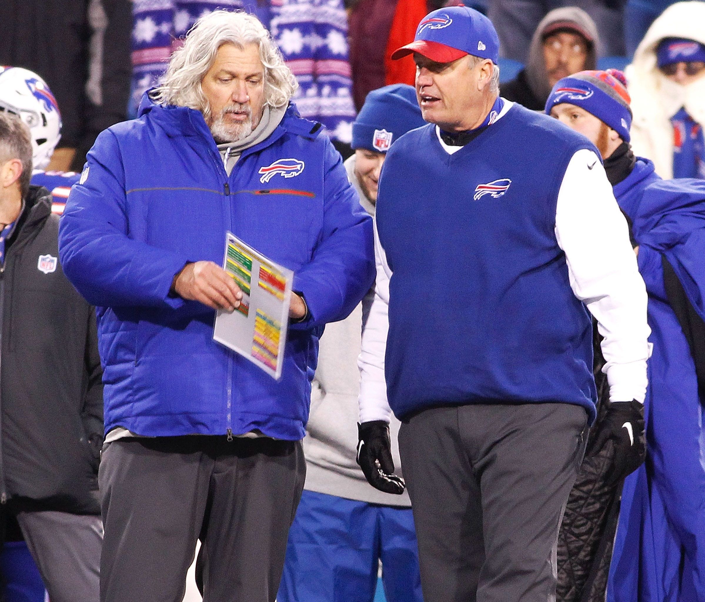 Former Bills head coach Rex Ryan (right) and his brother Rob got into a scuffle over the weekend in Nashville.