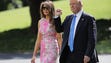 For the trip to Ohio, Mrs. Trump wore a sleeveless