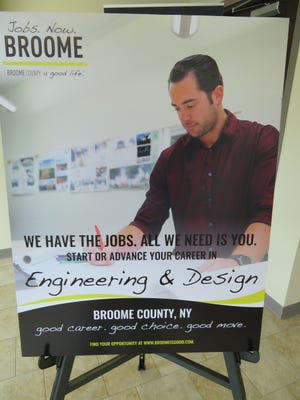 Part of the campaign to lure new workers to the region include ads like the one pictured above,