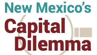 New Mexico In Depth logo for New Mexico's Capital Dilemma.
