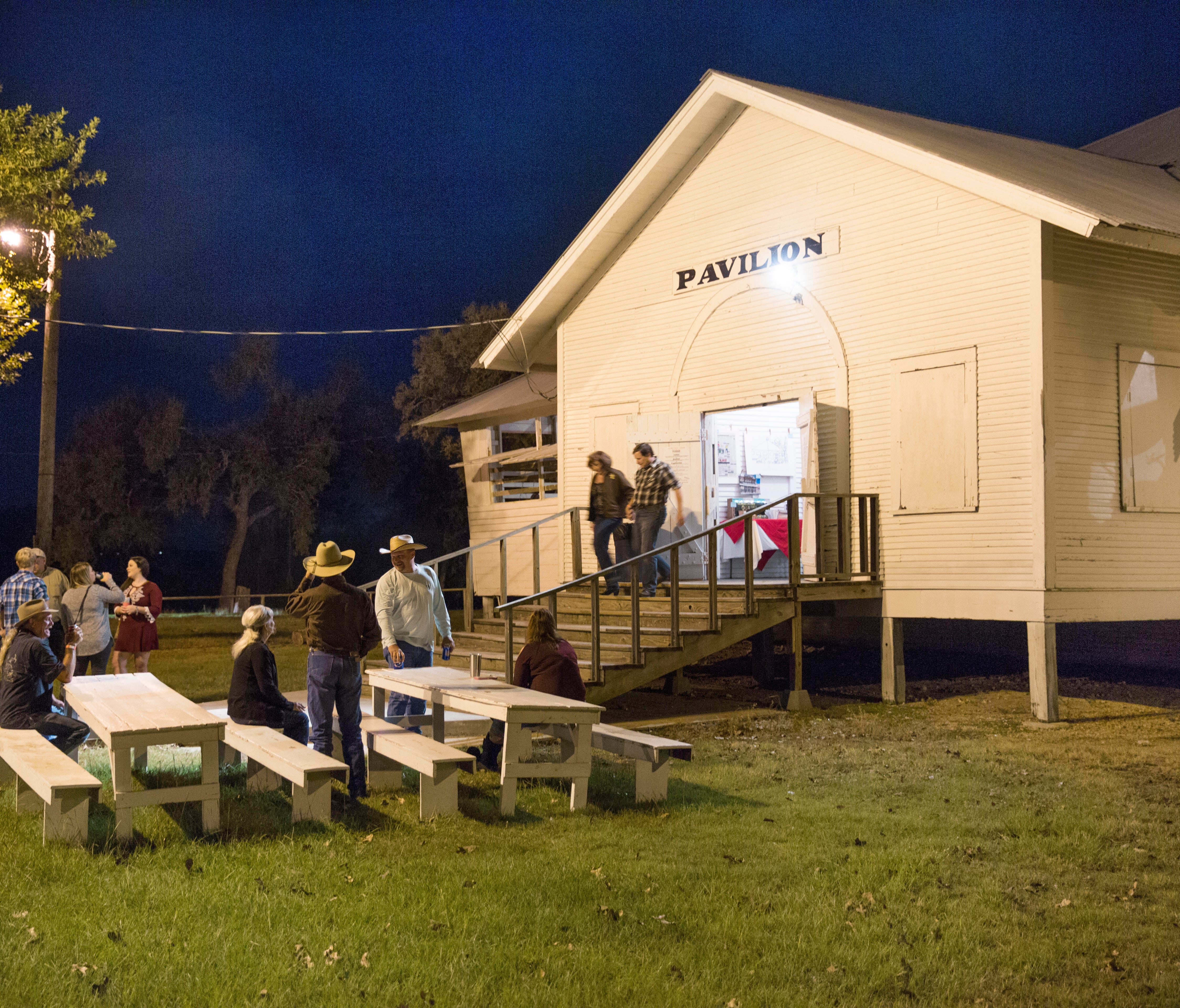 Guests enjoy the fall weather outside the dance at La Grange's Round Up at Pavilion Dance Hall.