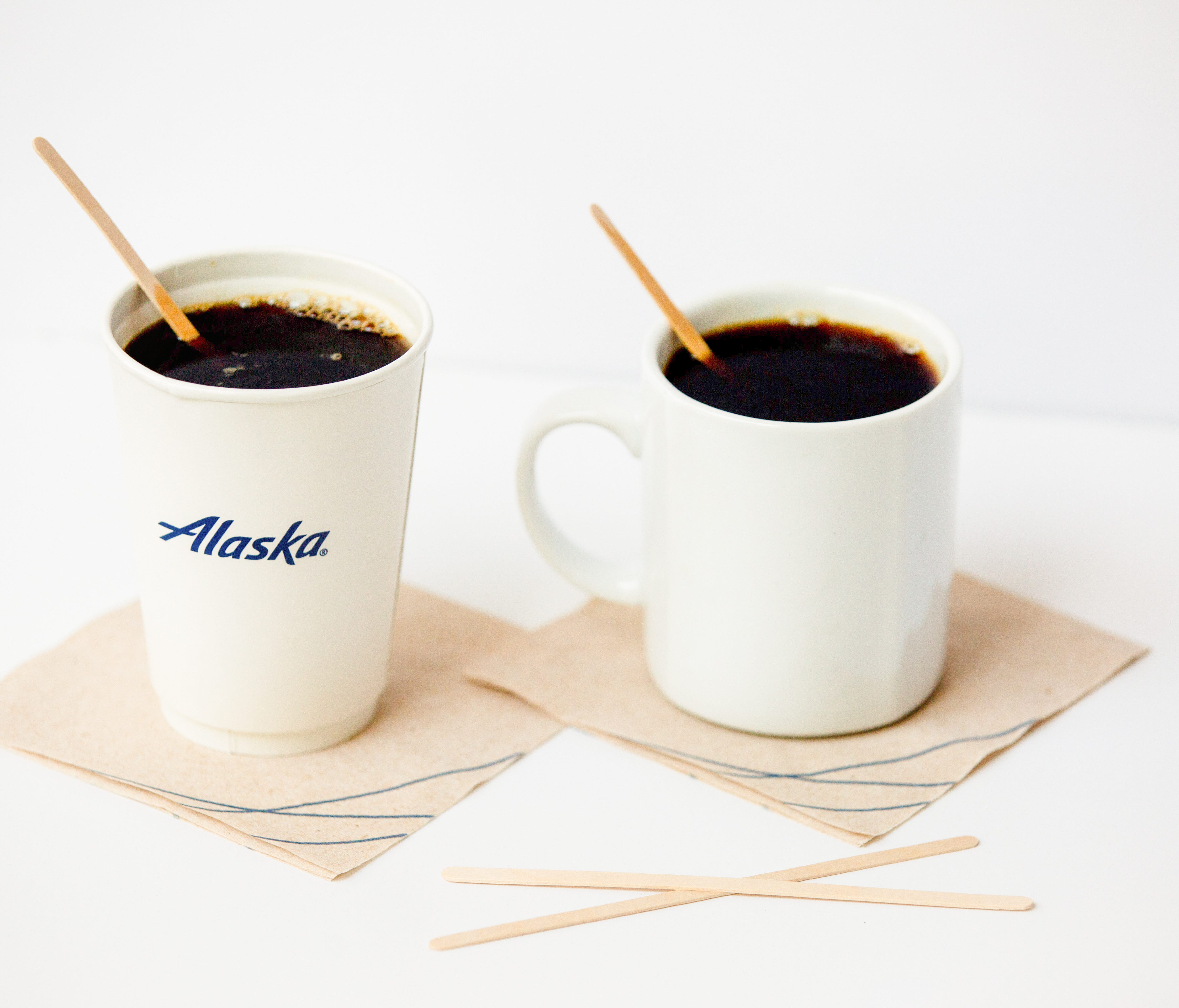 Alaska Airlines will switch from single-use plastic stir sticks to sustainable organic versions starting in July 2018.