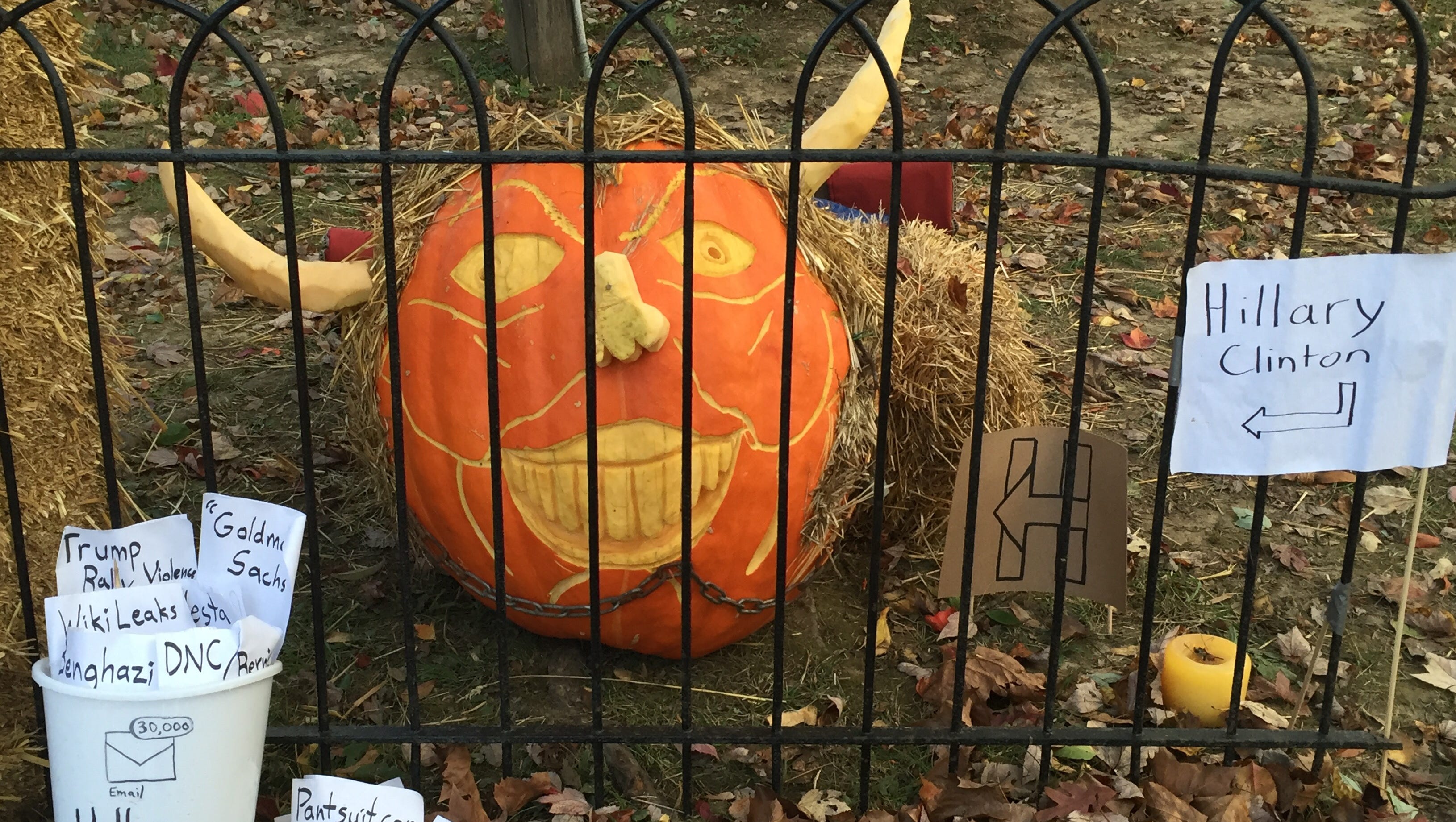 Trump Funny Clinton Not So Much In Chadds Ford Pumpkin Carve
