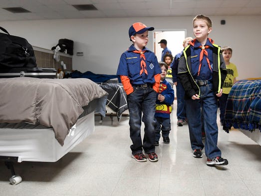 Members of Cub Scout Pack 383 from Aldersgate United