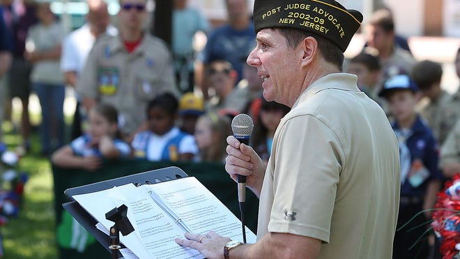 State Assemblyman Chris Brown talks at War Memorial Park in Mays Landing in 2014.