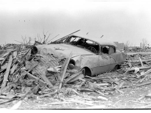 File of damage in Wichita Falls after Terrible Tuesday.
