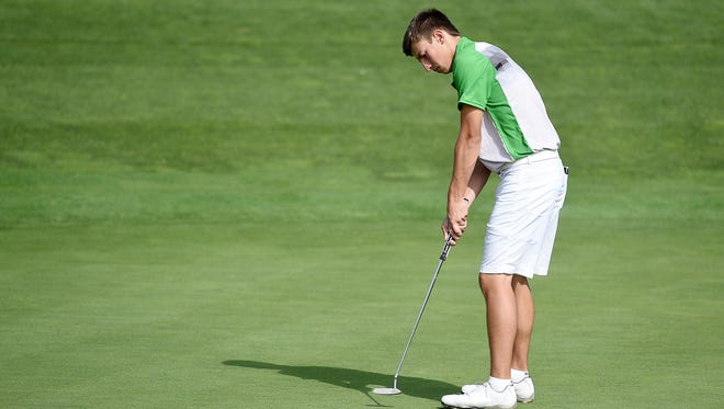 Fossil Ridge High School's Josh Caridi, shown in a file photo, is seventh after the first day of the 5A state tournament.