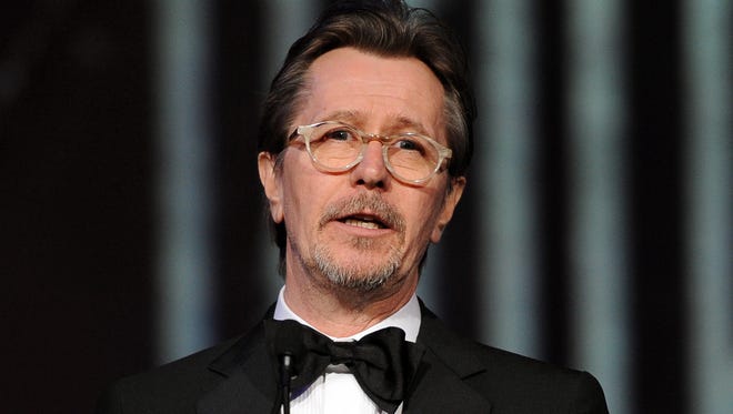 Gary Oldman speaking at the Palm Springs International Film Festival Awards Gala at the Palm Springs Convention Center in Palm Springs, California on Jan. 4, 2014.