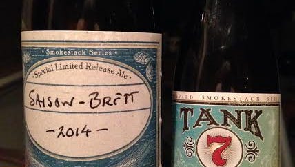 Boulevard's Saison-Brett 2014 and Tank 7 Farmhouse Ale.