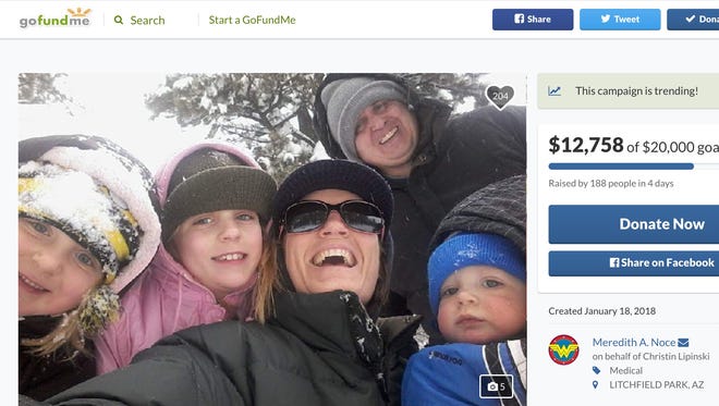 A GoFundMe was started to help the Lipinski family with Christin Lipinski's medical bills.
