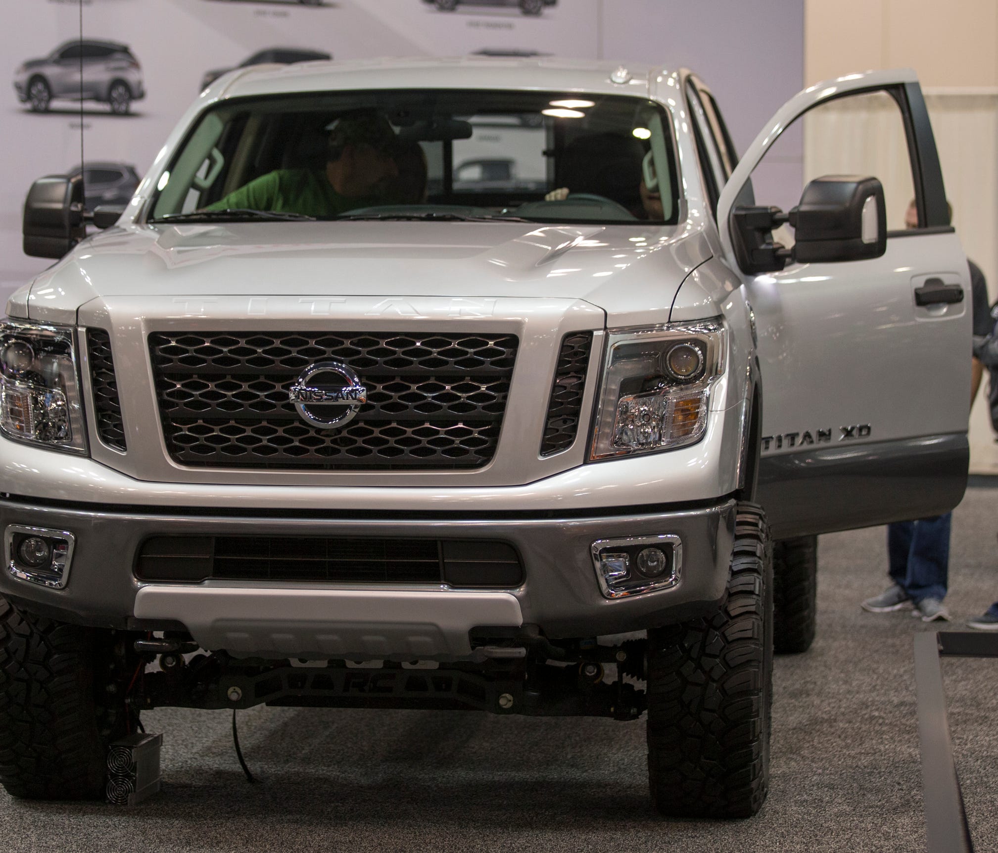 A Nissan Titan XD Pro 4X on display at the Indianapolis Autoshow, Indiana Convention Center, Indianapolis, Tuesday, Dec. 26, 2017. The show, featuring 2018 models, runs through New Year's Day and includes cars from the U.S., Japan, Korea, Italy, and 