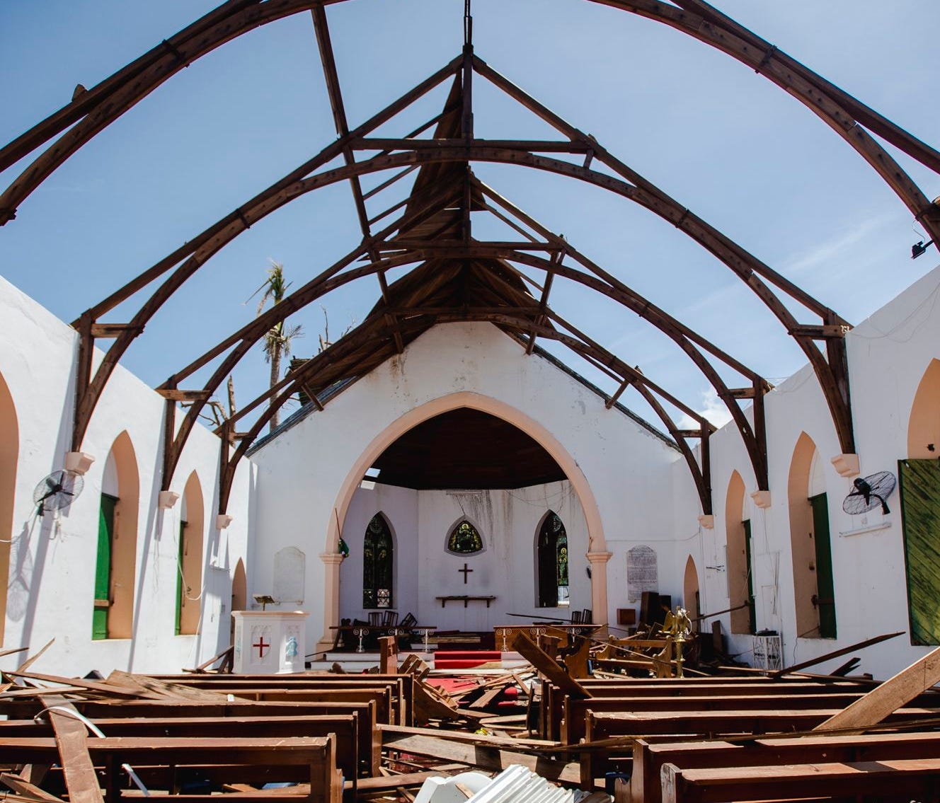 Anglican Church of St. George in Roseau, Dominica, on Sept. 22, 2017.