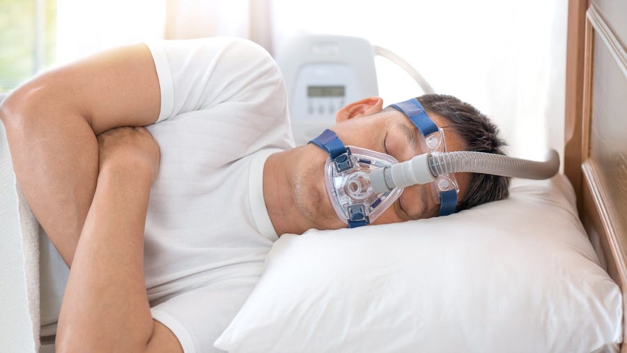 This CPAP machine is similar to the BPAP machines procured by Tesla. It forces air into the lungs through an external mask as opposed to an internal tube, technically making it a type of "non-invasive" ventilator.