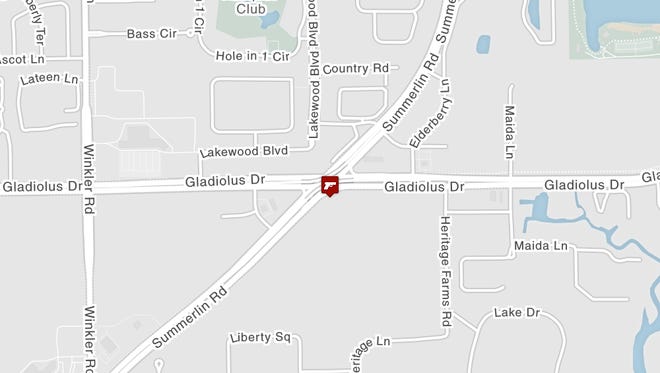 The Lee County Sheriff's Office is investigating a shooting that resulted in a crash at the Summerlin Road overpass over Gladiolus Drive in south Lee County.
