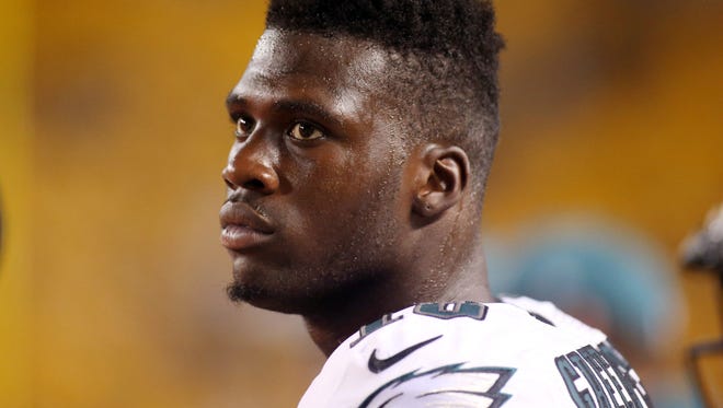 Eagles wide receiver Dorial Green-Beckham had two catches for 18 yards against the Chicago Bears on Monday night.