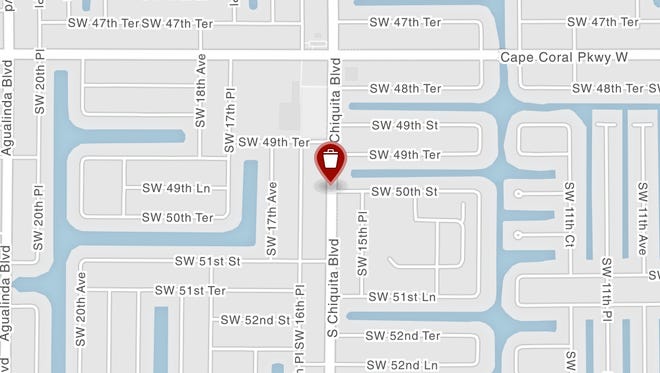 A break in a 10-inch sewer line sent 3,500 gallons of sewage into a canal near 5000 block of Chiquita Boulevard in Cape Coral on Tuesday.